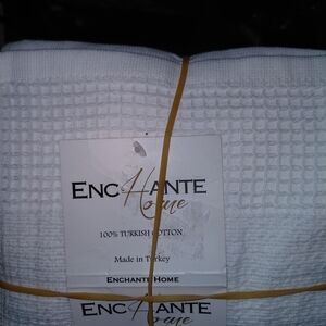 Enchante Home White Turkish Cotton Kitchen Towel Pack Of 3